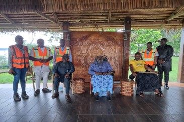 Meeting with the customary authority and project representatives.